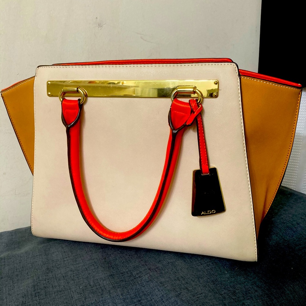 Aldo multicolored satchel with gift wallet